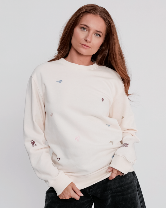 Embroidered Crew Sweatshirt