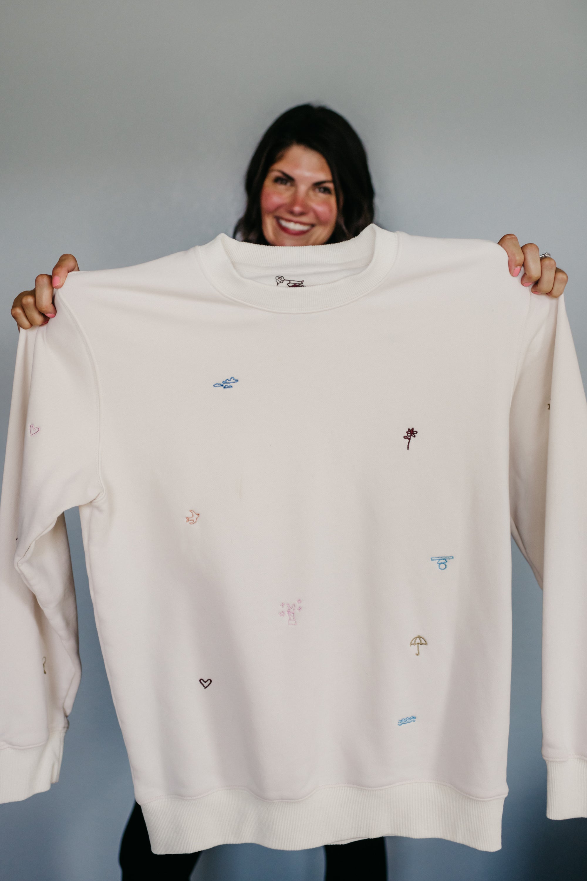 Embroidered Crew Sweatshirt