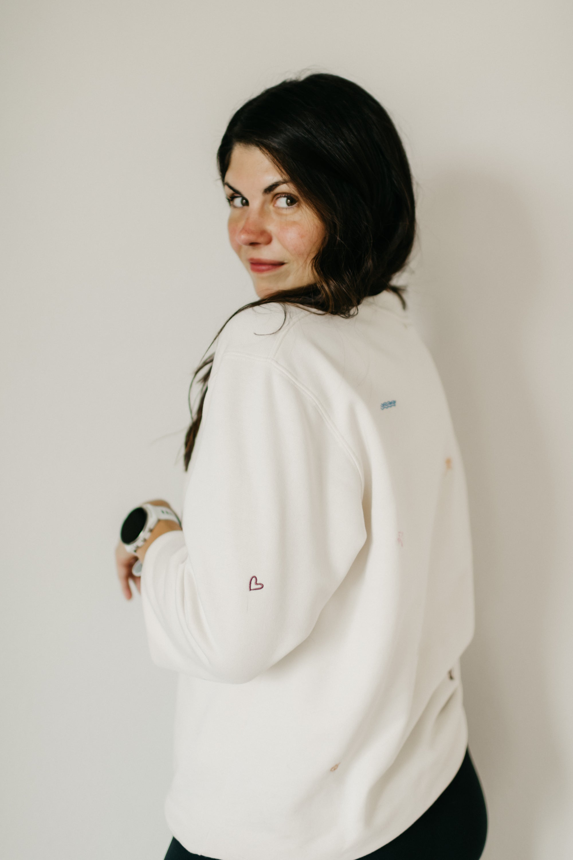 Embroidered Crew Sweatshirt