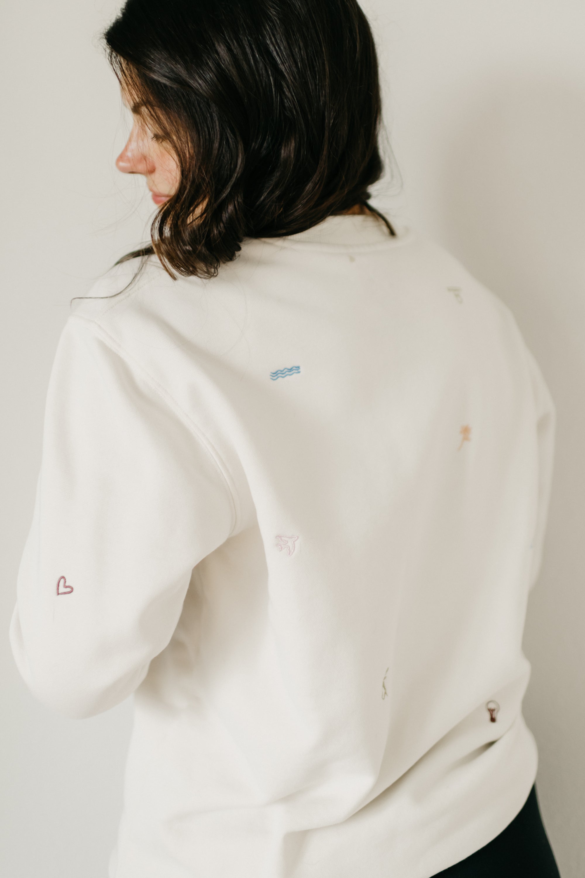 Embroidered Crew Sweatshirt